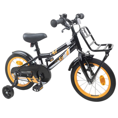 vidaXL Kids Bike 16 Inches for 4-6 Years Old Orange Black