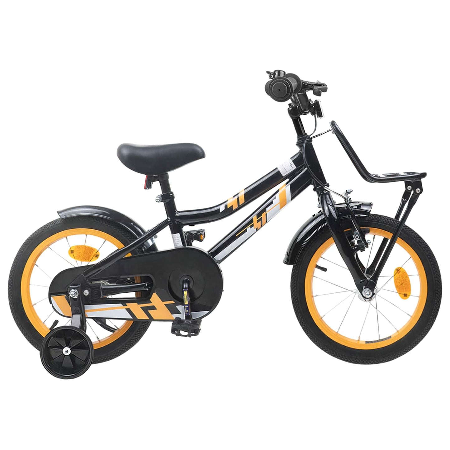vidaXL Kids Bike 16 Inches for 4-6 Years Old Orange Black