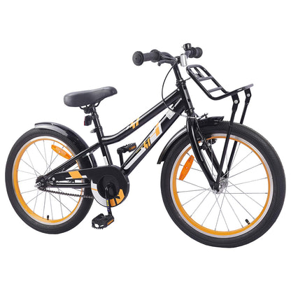vidaXL Kids Bike 18 Inches for 5-7 Years Old Orange Black