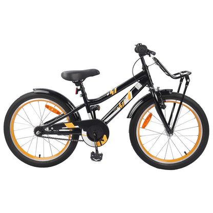 vidaXL Kids Bike 18 Inches for 5-7 Years Old Orange Black