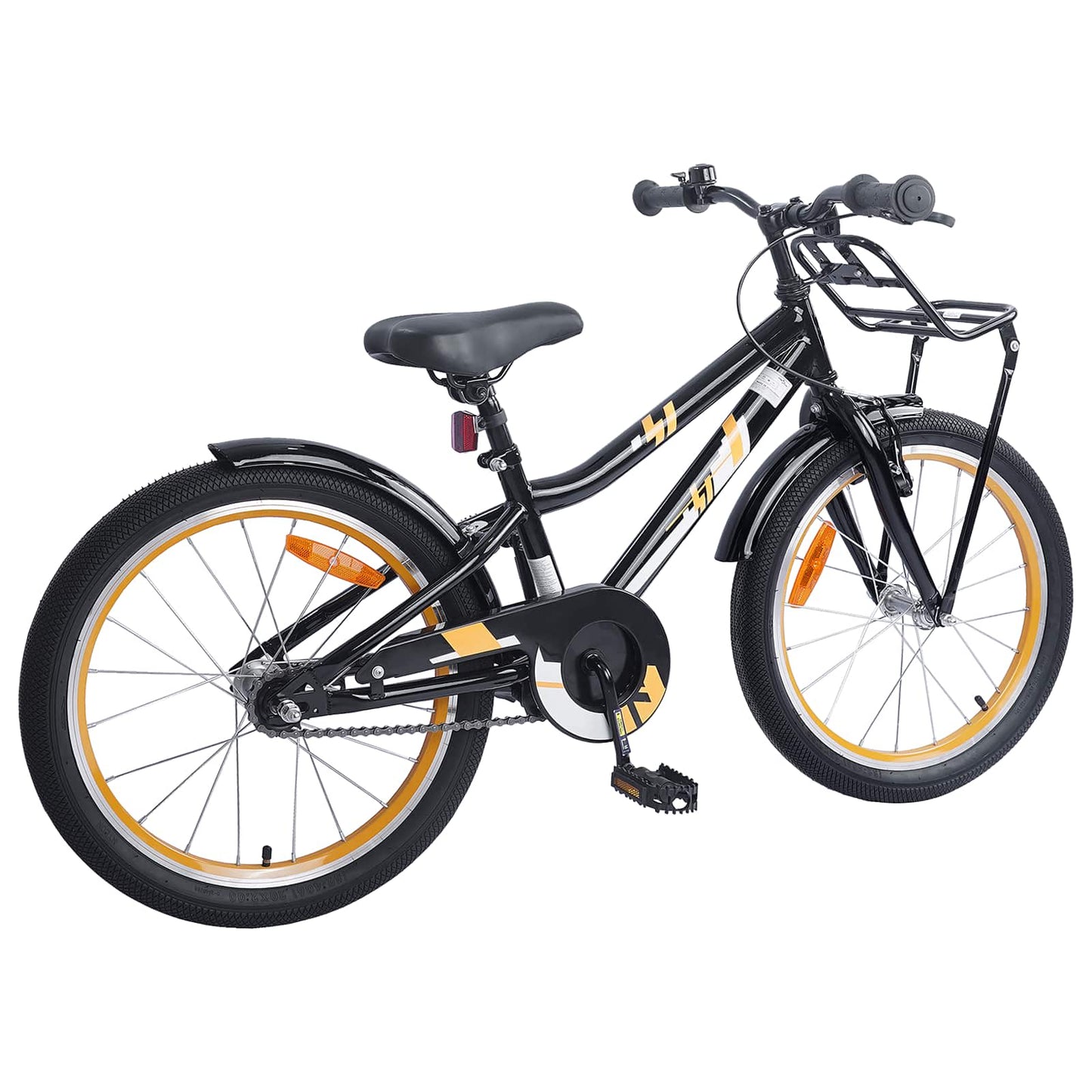vidaXL Kids Bike 20 Inches for 6-11 Years Old Orange Black
