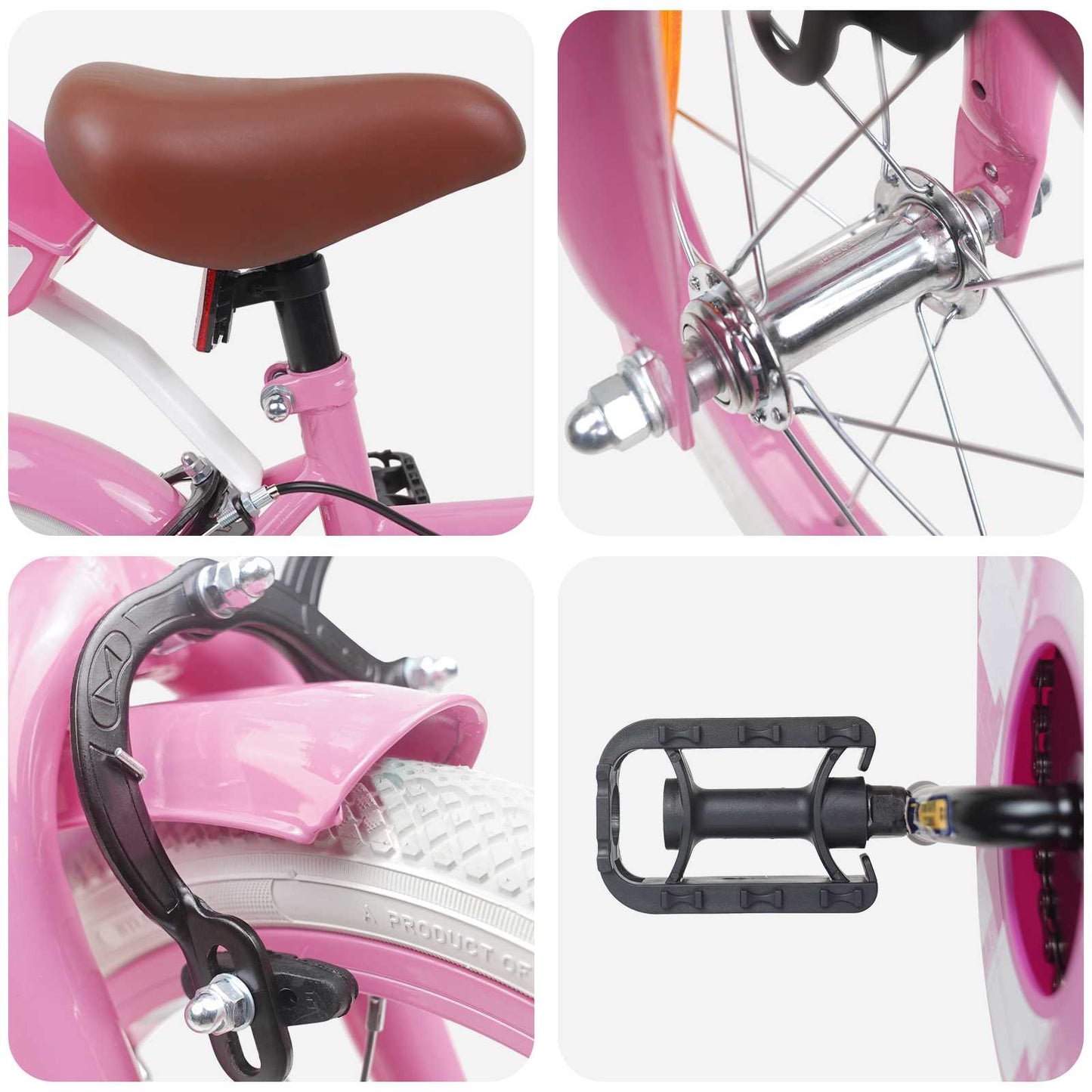 vidaXL Kids Bike 12 Inches for 2-4 Years Old Light Pink