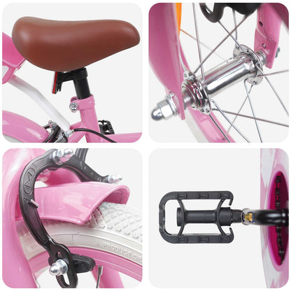 vidaXL Kids Bike 12 Inches for 2-4 Years Old Light Pink