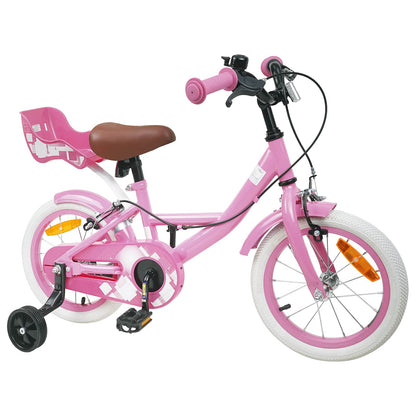vidaXL Kids Bike 12 Inches for 2-4 Years Old Light Pink