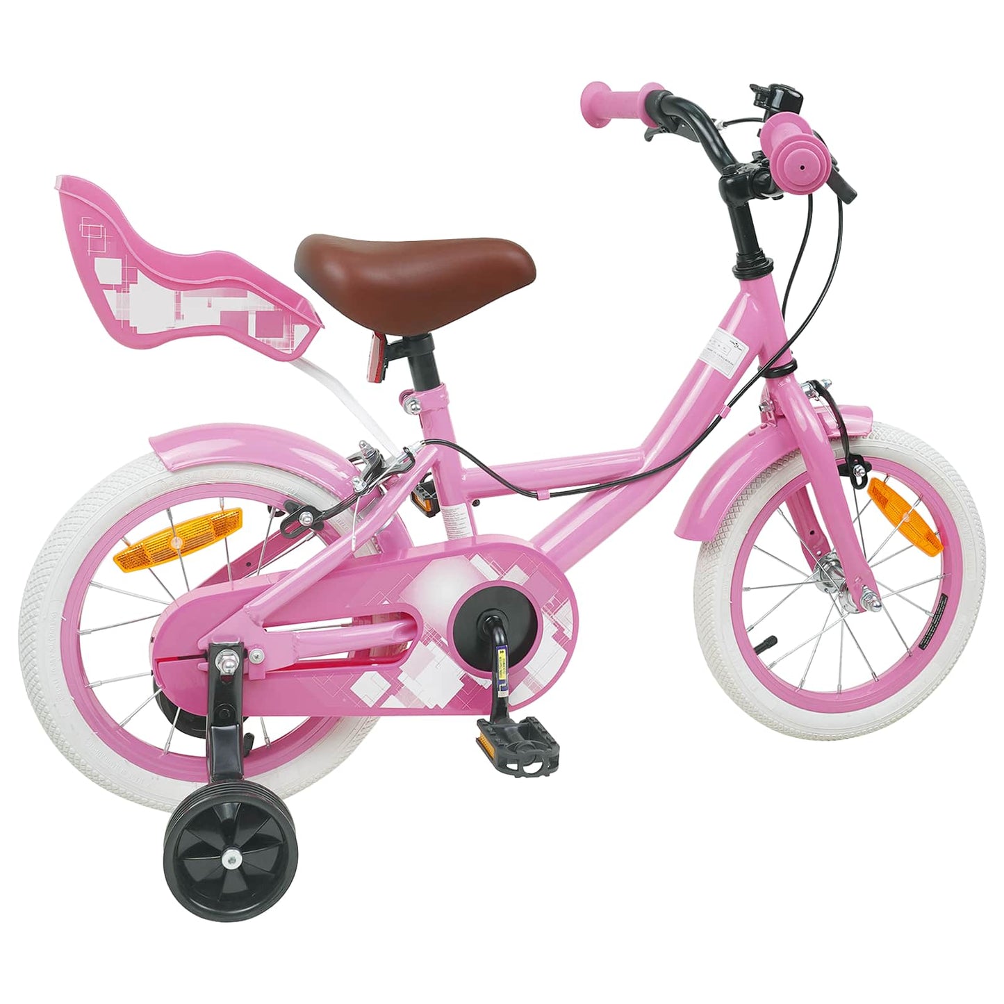 vidaXL Kids Bike 12 Inches for 2-4 Years Old Light Pink