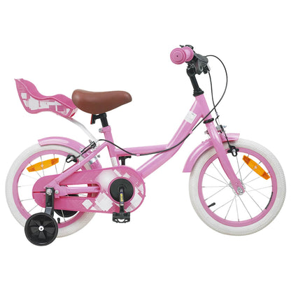 vidaXL Kids Bike 12 Inches for 2-4 Years Old Light Pink