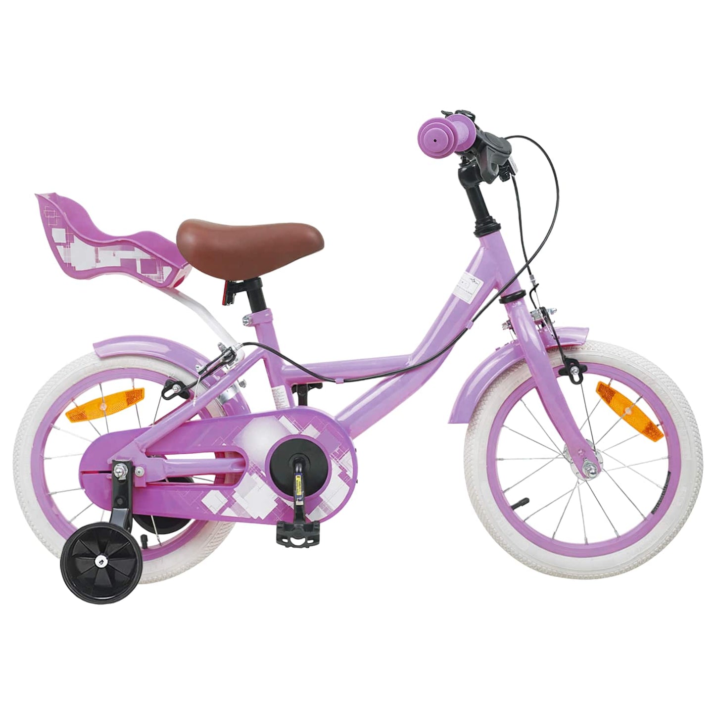 vidaXL Kids Bike 14 Inches for 3-5 Years Old Purple