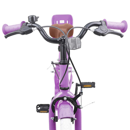 vidaXL Kids Bike 18 Inches for 5-7 Years Old Purple