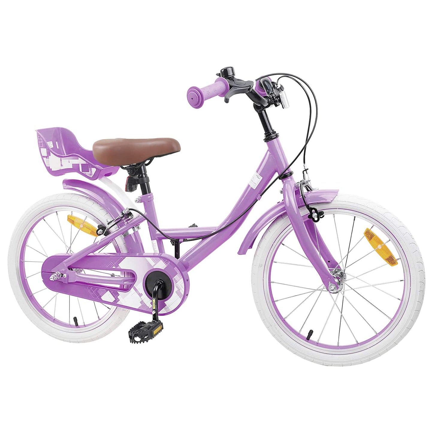 vidaXL Kids Bike 18 Inches for 5-7 Years Old Purple