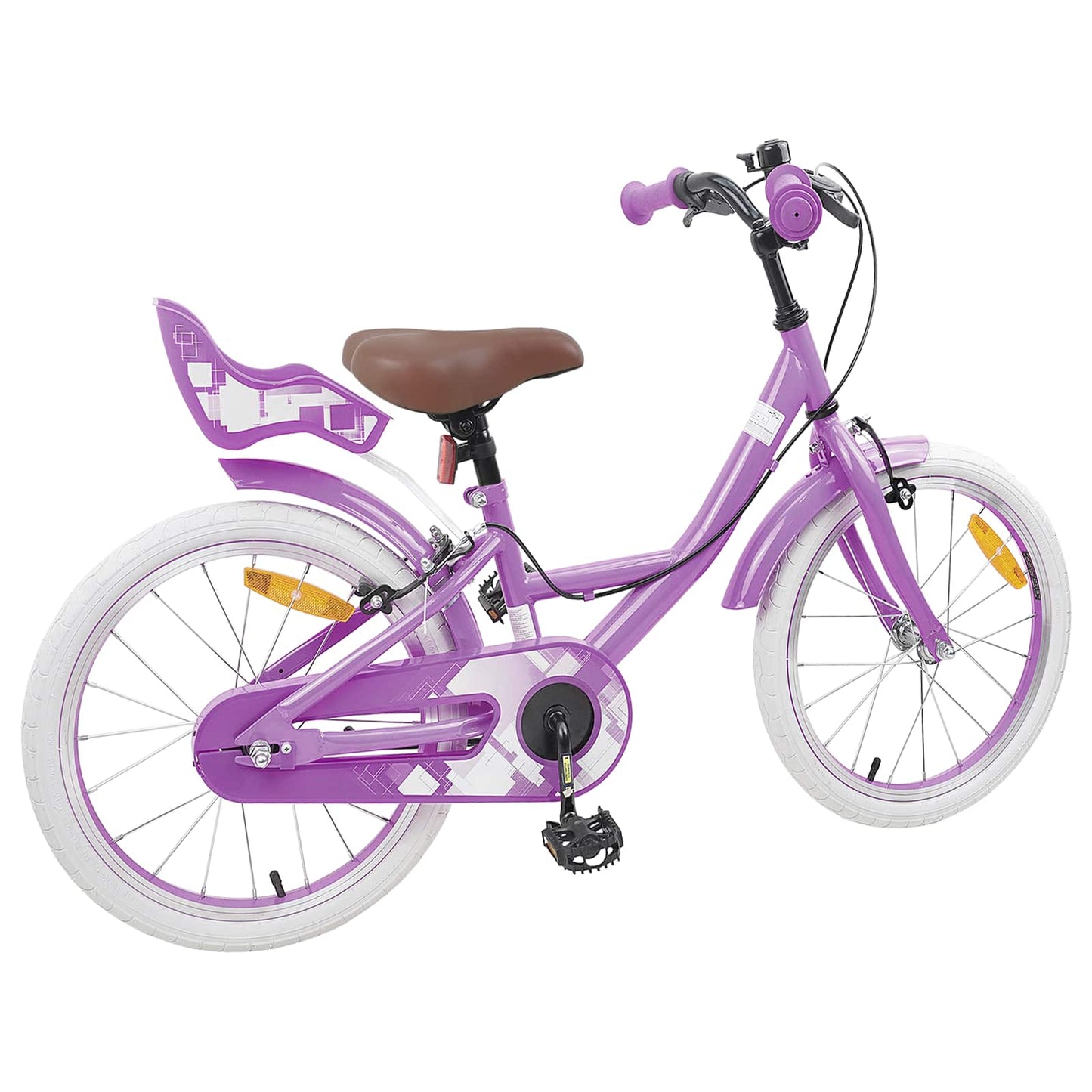 vidaXL Kids Bike 18 Inches for 5-7 Years Old Purple