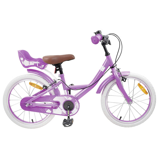 vidaXL Kids Bike 18 Inches for 5-7 Years Old Purple