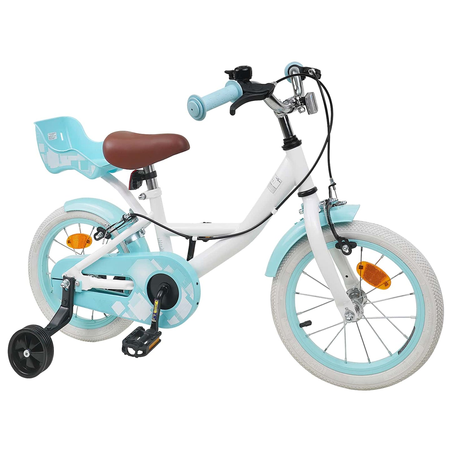 vidaXL Kids Bike 14 Inches for 3-5 Years Old White