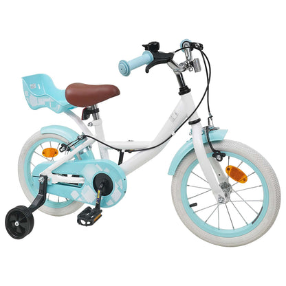 vidaXL Kids Bike 14 Inches for 3-5 Years Old White