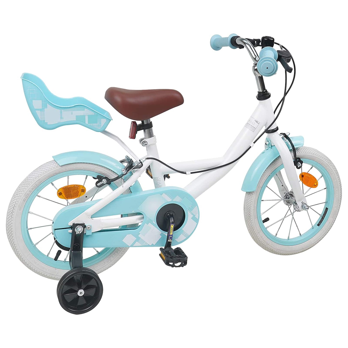 vidaXL Kids Bike 14 Inches for 3-5 Years Old White