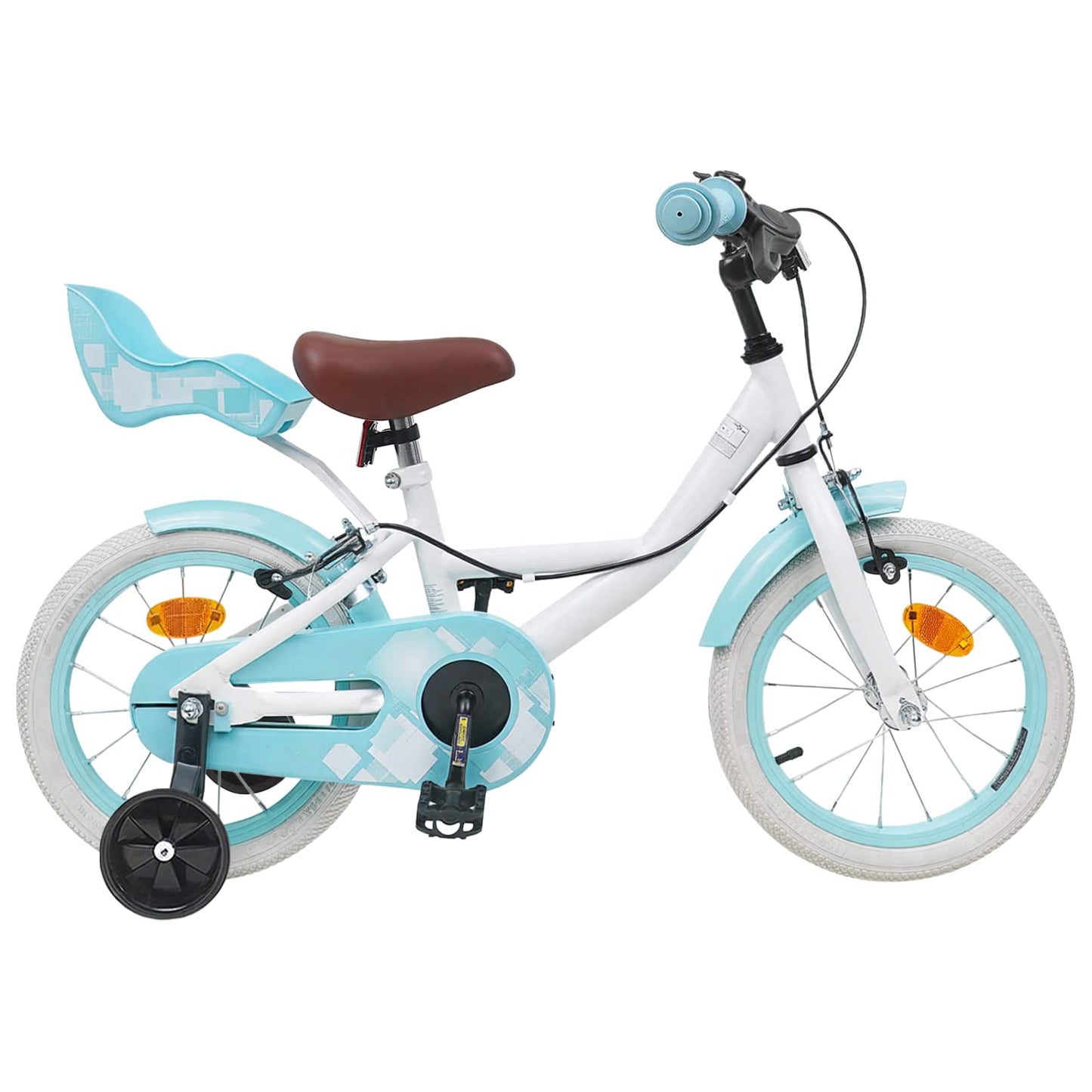 vidaXL Kids Bike 14 Inches for 3-5 Years Old White