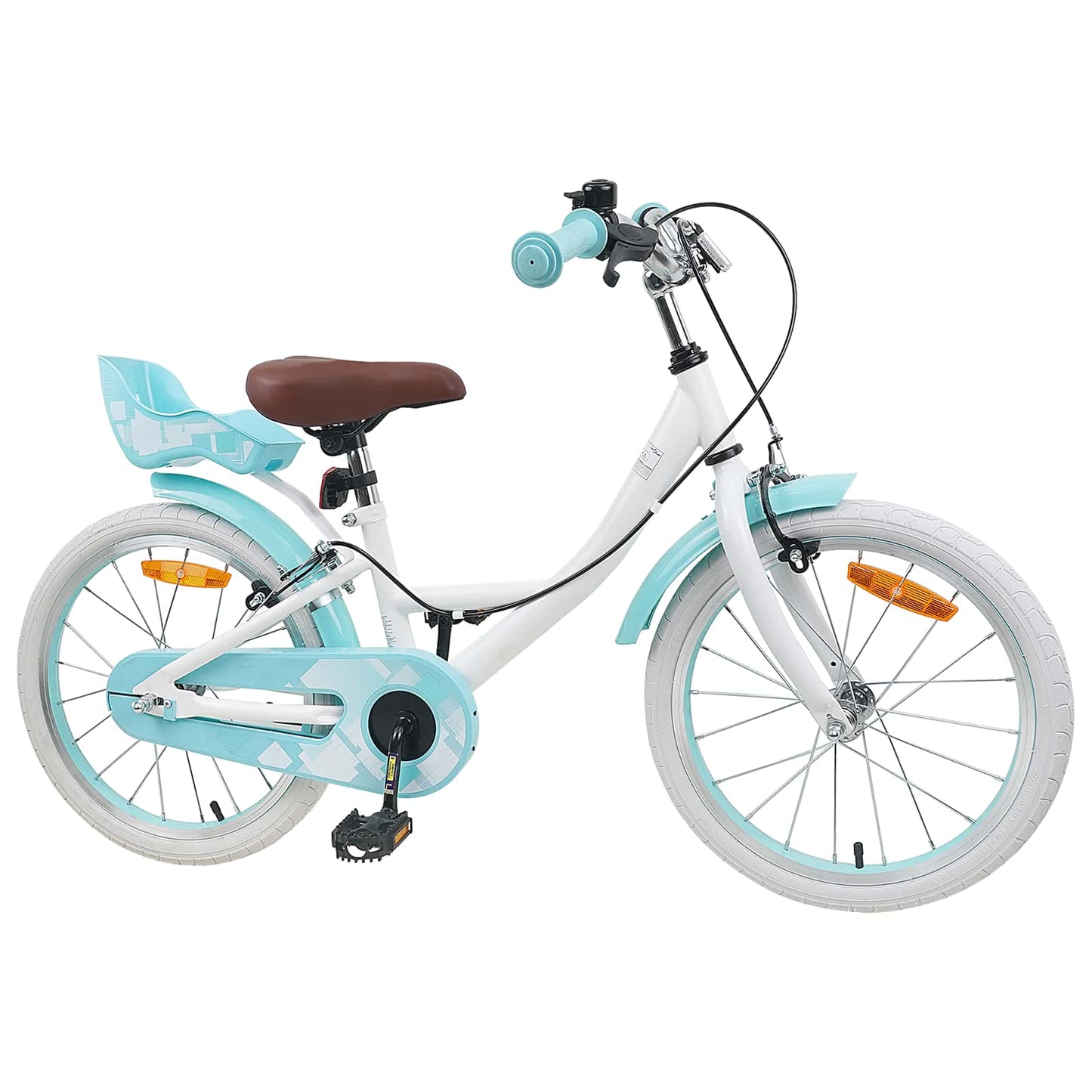 vidaXL Kids Bike 18 Inches for 5-7 Years Old White