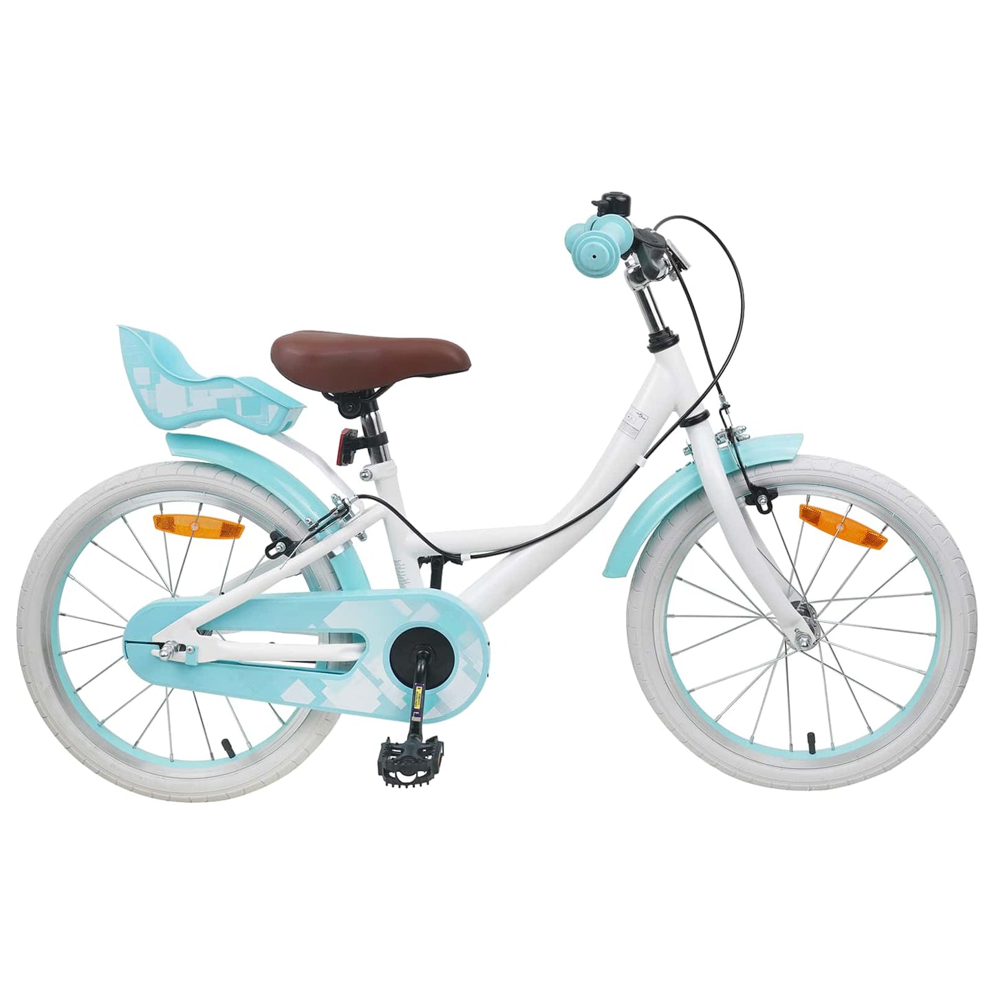 vidaXL Kids Bike 18 Inches for 5-7 Years Old White