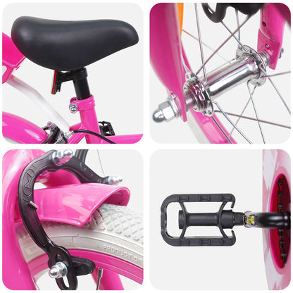 vidaXL Kids Bike 14 Inches for 3-5 Years Old Pink