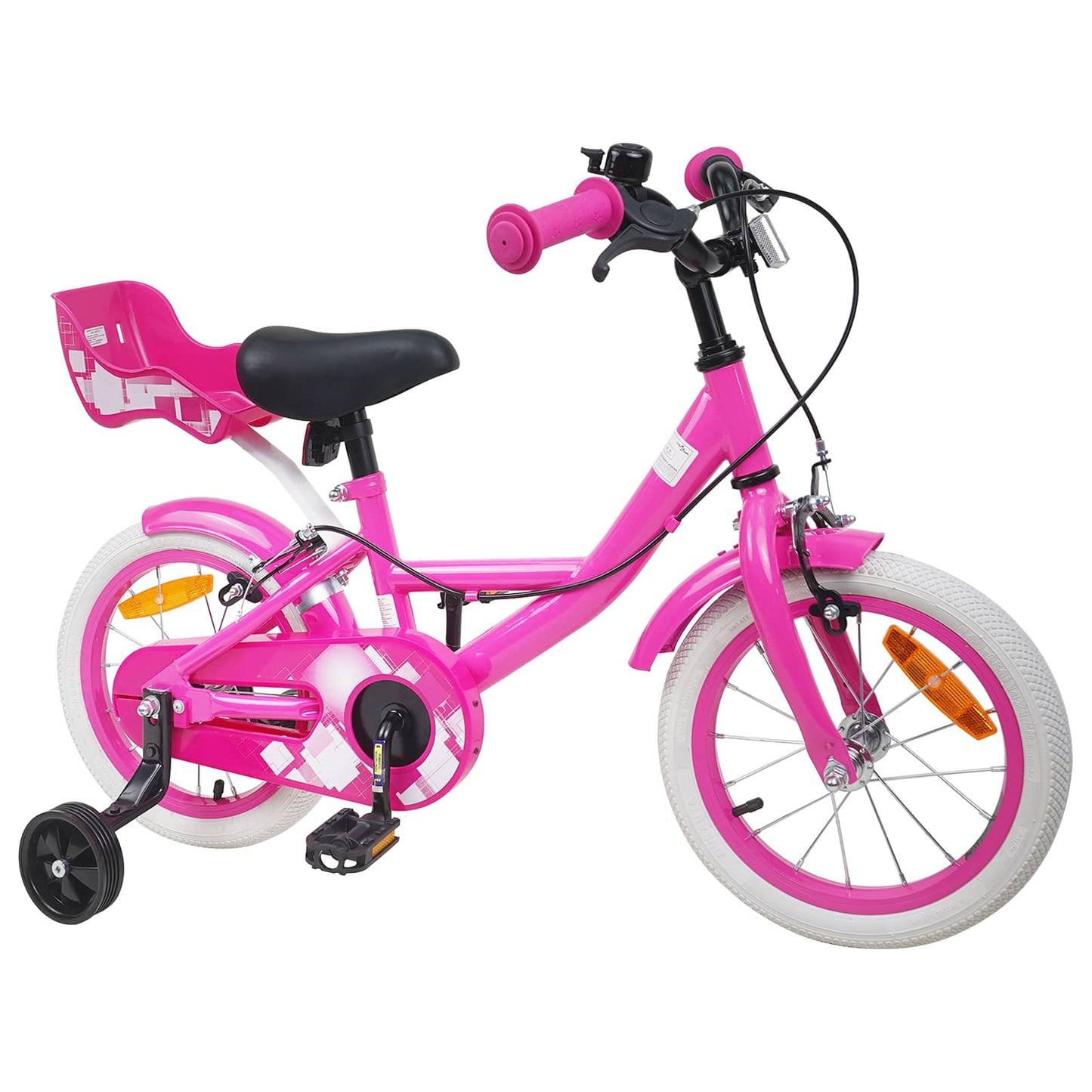 vidaXL Kids Bike 14 Inches for 3-5 Years Old Pink