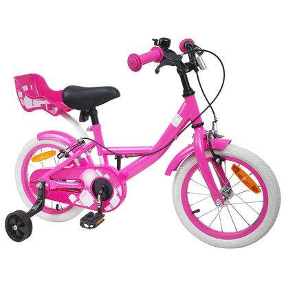 vidaXL Kids Bike 14 Inches for 3-5 Years Old Pink
