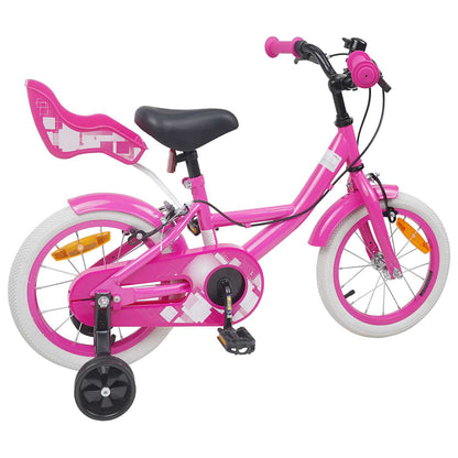 vidaXL Kids Bike 14 Inches for 3-5 Years Old Pink