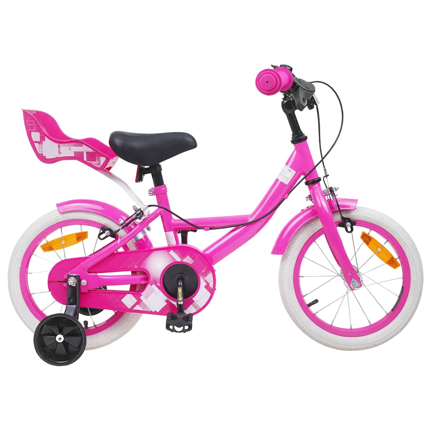 vidaXL Kids Bike 14 Inches for 3-5 Years Old Pink