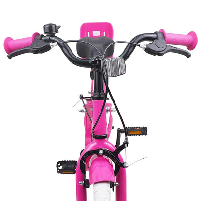 vidaXL Kids Bike 18 Inches for 5-7 Years Old Pink