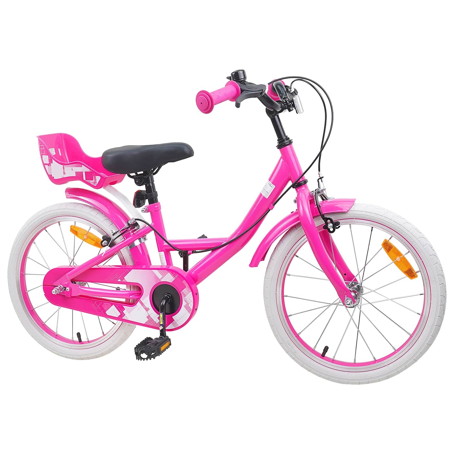 vidaXL Kids Bike 18 Inches for 5-7 Years Old Pink