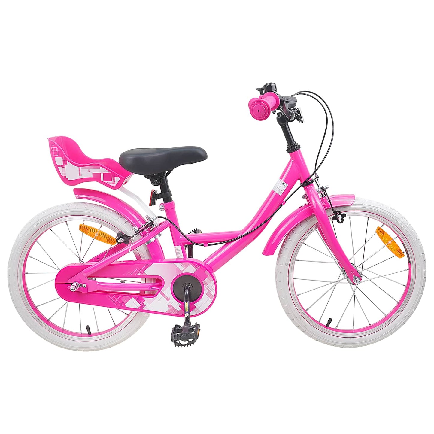 vidaXL Kids Bike 18 Inches for 5-7 Years Old Pink