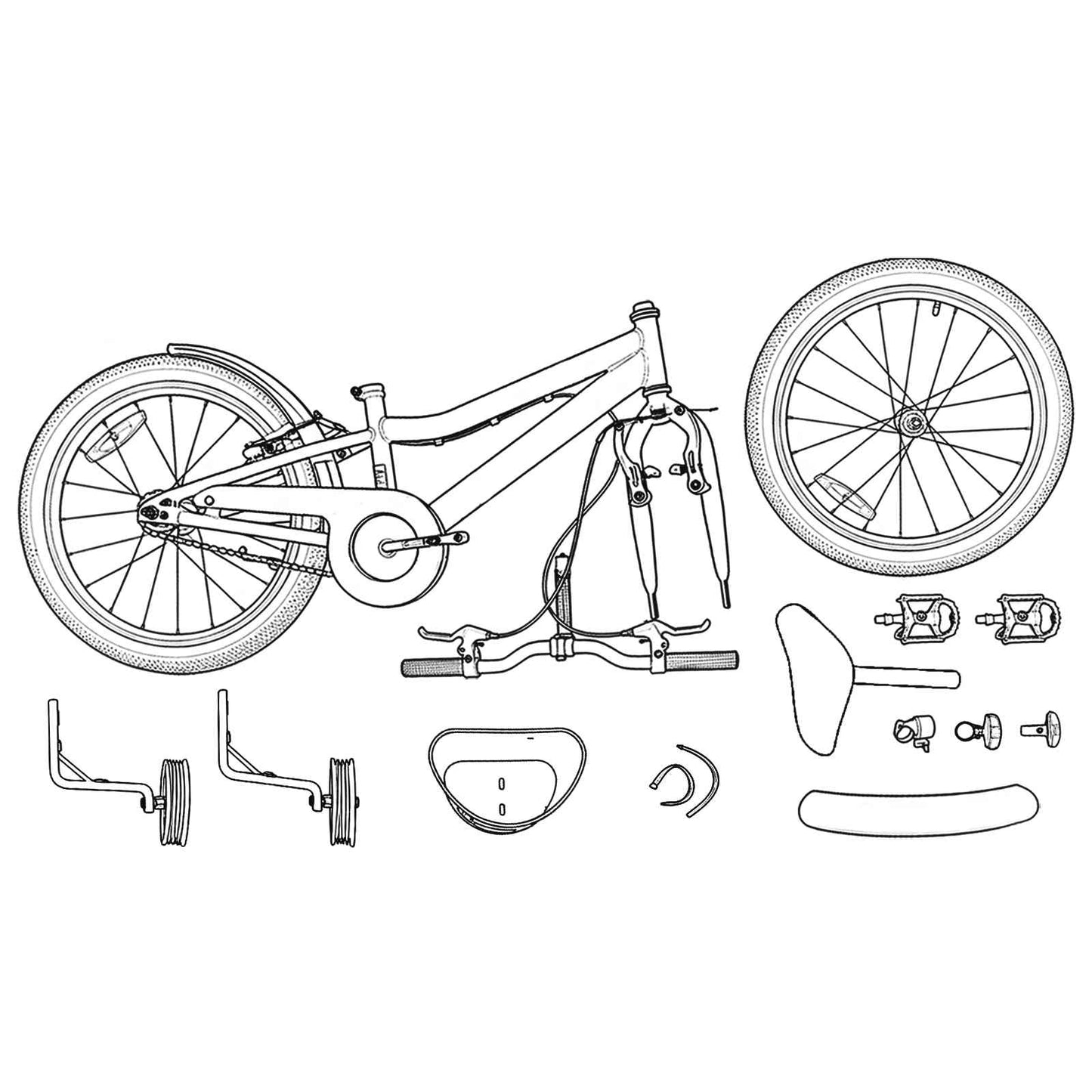 vidaXL Kids Bike 12 Inches for 2-4 Years Old Light Pink