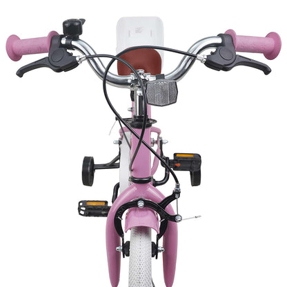vidaXL Kids Bike 14 Inches for 3-5 Years Old Light Pink