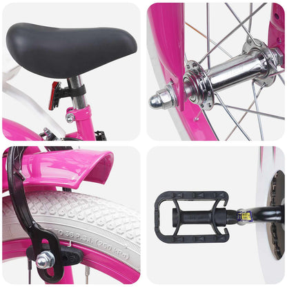 vidaXL Kids Bike 12 Inches for 2-4 Years Old Pink