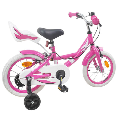 vidaXL Kids Bike 12 Inches for 2-4 Years Old Pink