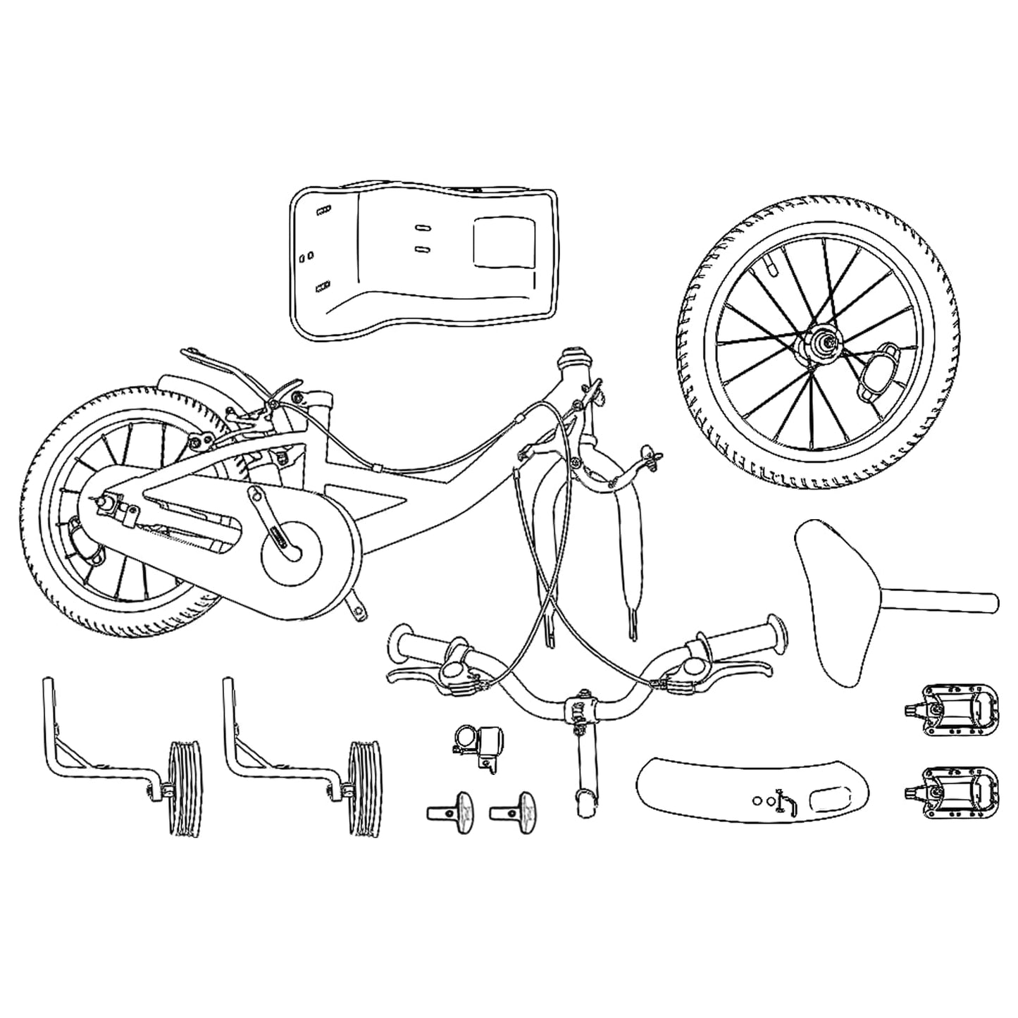 vidaXL Kids Bike 12 Inches for 2-4 Years Old Pink