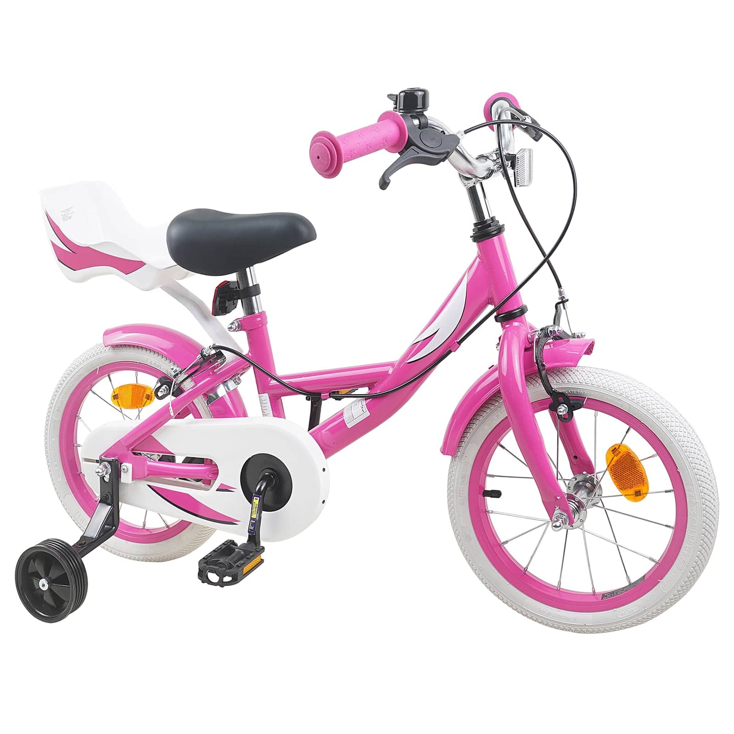vidaXL Kids Bike 14 Inches for 3-5 Years Old Pink