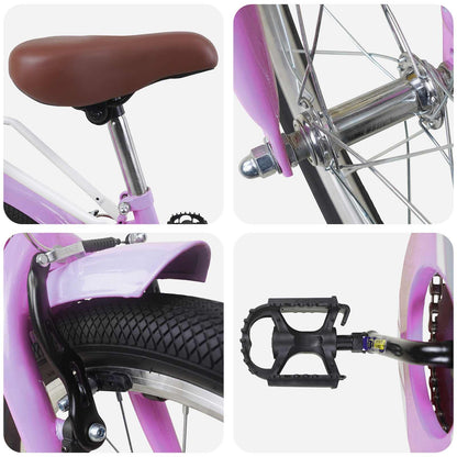 vidaXL Kids Bike 20 Inches for 6-11 Years Old Purple