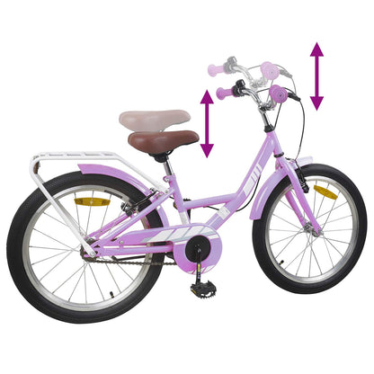 vidaXL Kids Bike 20 Inches for 6-11 Years Old Purple