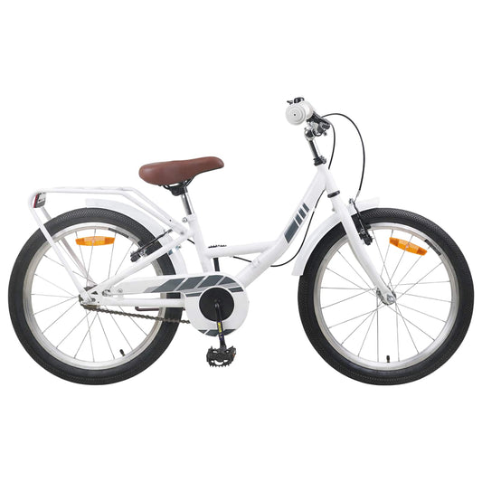 vidaXL Kids Bike 18 Inches for 5-7 Years Old White