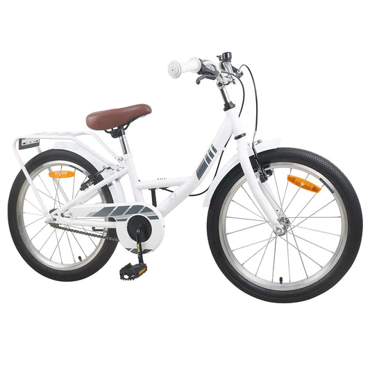 vidaXL Kids Bike 20 Inches for 6-11 Years Old White