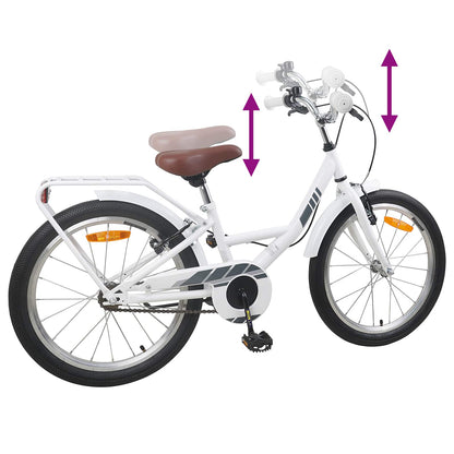 vidaXL Kids Bike 20 Inches for 6-11 Years Old White