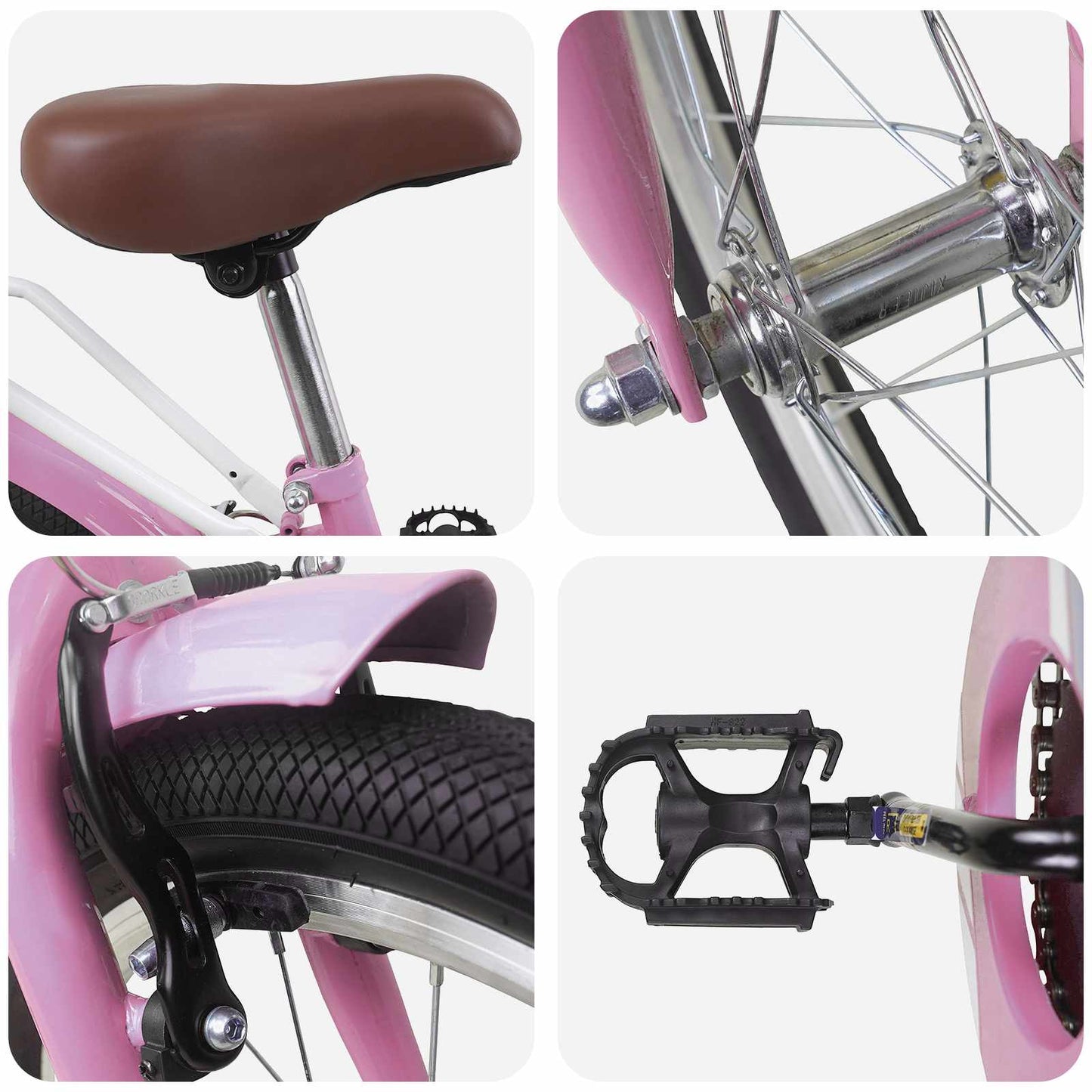 vidaXL Kids Bike 20 Inches for 6-11 Years Old Light Pink