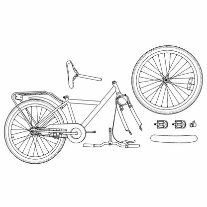 vidaXL Kids Bike 20 Inches for 6-11 Years Old Light Pink