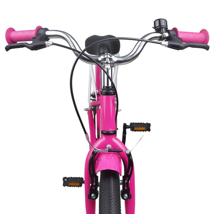 vidaXL Kids Bike 18 Inches for 5-7 Years Old Pink