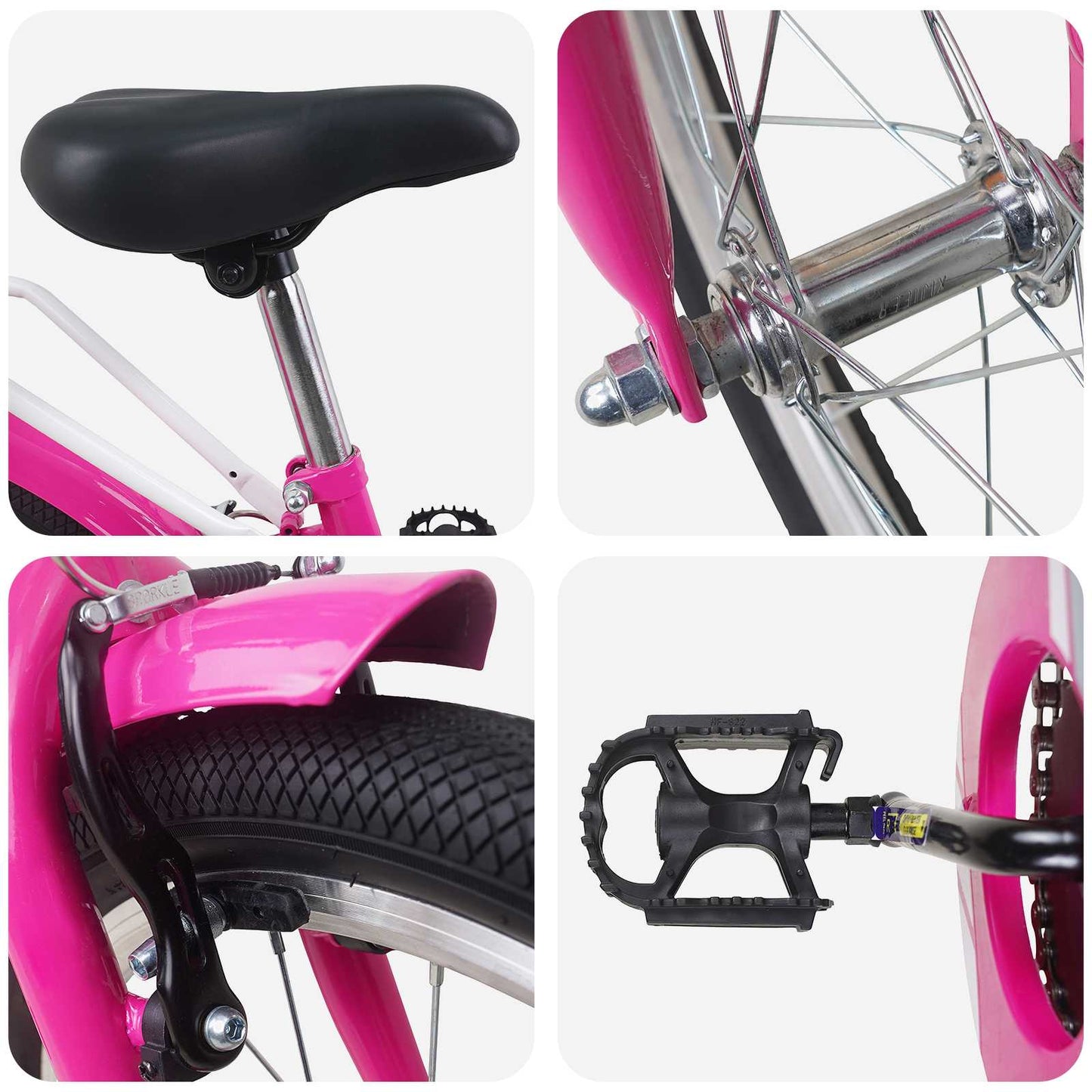 vidaXL Kids Bike 20 Inches for 6-11 Years Old Pink