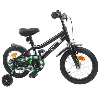 vidaXL Kids Bike 12 Inches for 2-4 Years Old Black