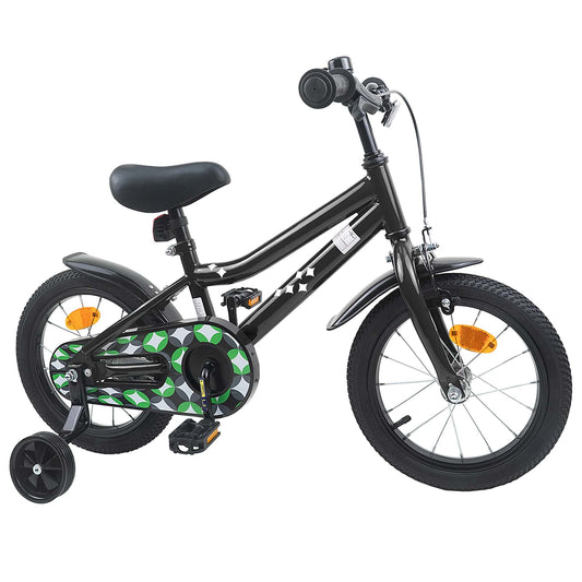 vidaXL Kids Bike 14 Inches for 3-5 Years Old Black