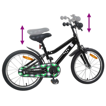 vidaXL Kids Bike 18 Inches for 5-7 Years Old Black