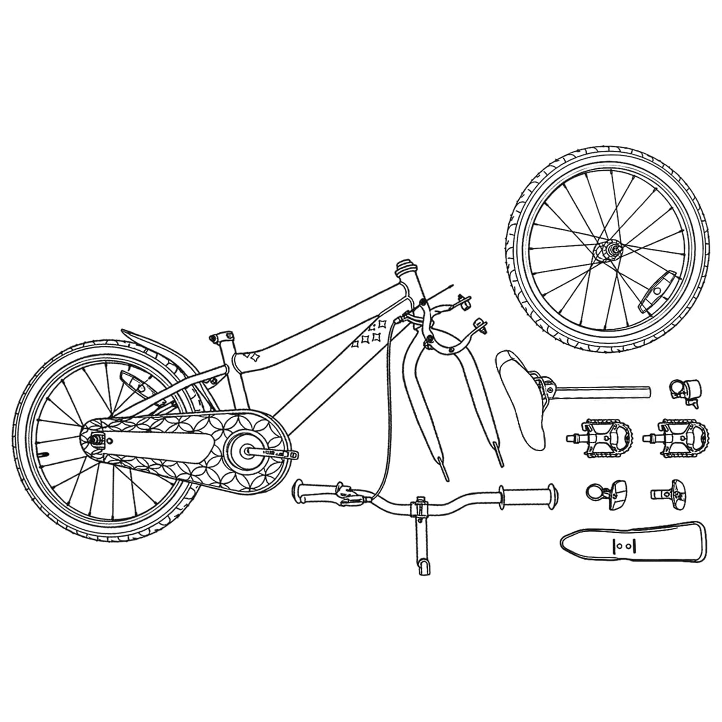 vidaXL Kids Bike 18 Inches for 5-7 Years Old Black