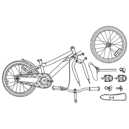 vidaXL Kids Bike 18 Inches for 5-7 Years Old Black
