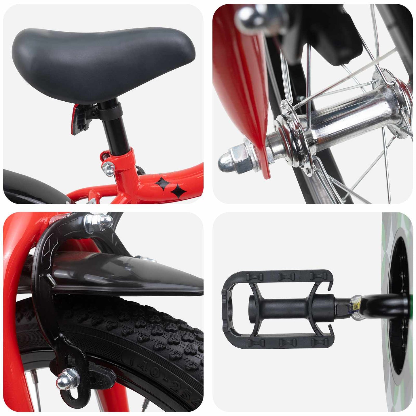 vidaXL Kids Bike 16 Inches for 4-6 Years Old Red